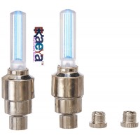 OkaeYa LED Flash Tyre Wheel Valve Cap (2 Bulbs)